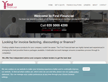 Tablet Screenshot of firstfinancialuk.com